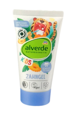 Alverde Naturkosmetik Zahngel Kinder ab 6 Monate owocowy żel do mycia zębów od 6 miesiąca